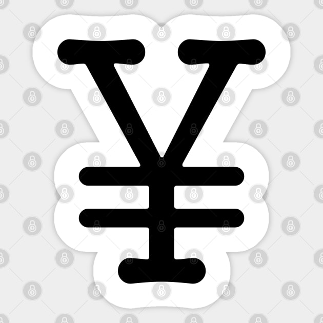 "¥" Yen/Yuan Sign Currency Symbol JPY CNY Renminbi RMB Money Sticker by Decamega